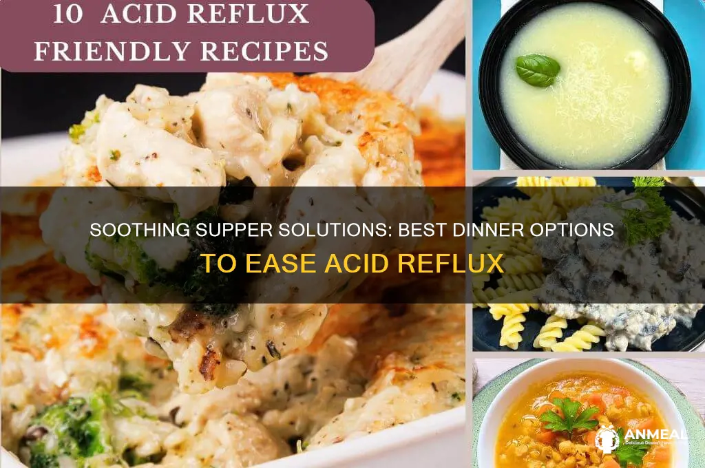 what is the best dinner for acid reflux