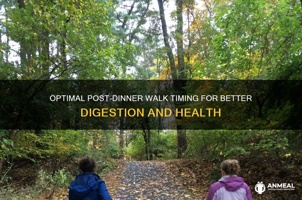 what is the best time to walk after dinner