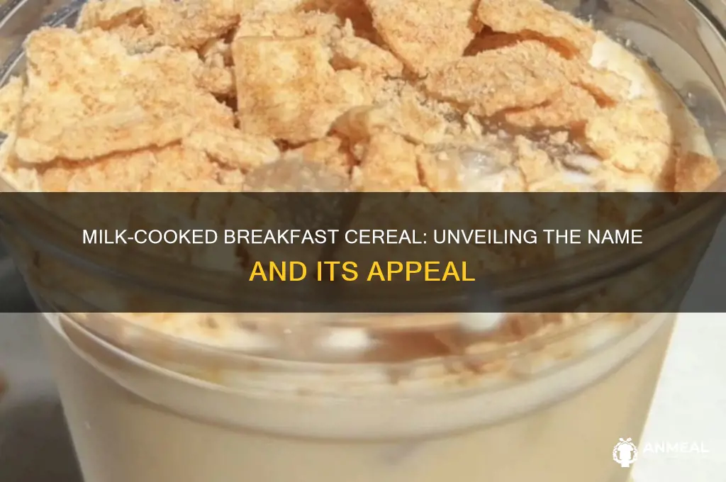 what is the breakfast cereal cooked with milk called