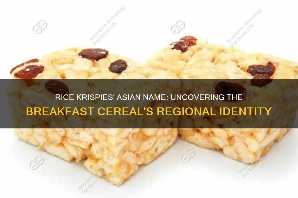 what is the breakfast cereal rice krispies called in asia