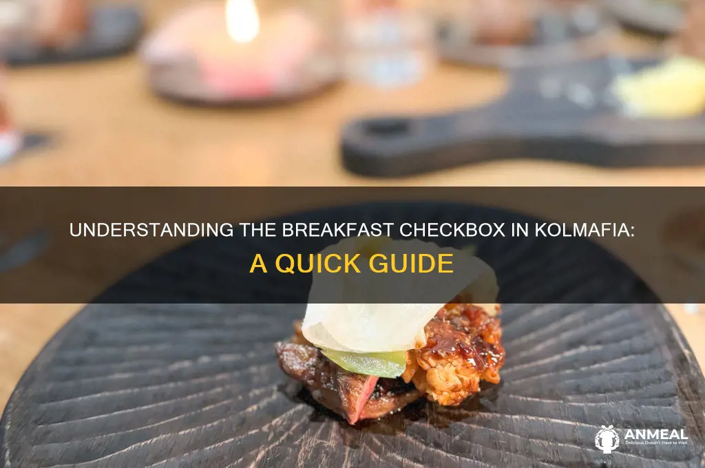 what is the breakfast checkbox for in kolmafia
