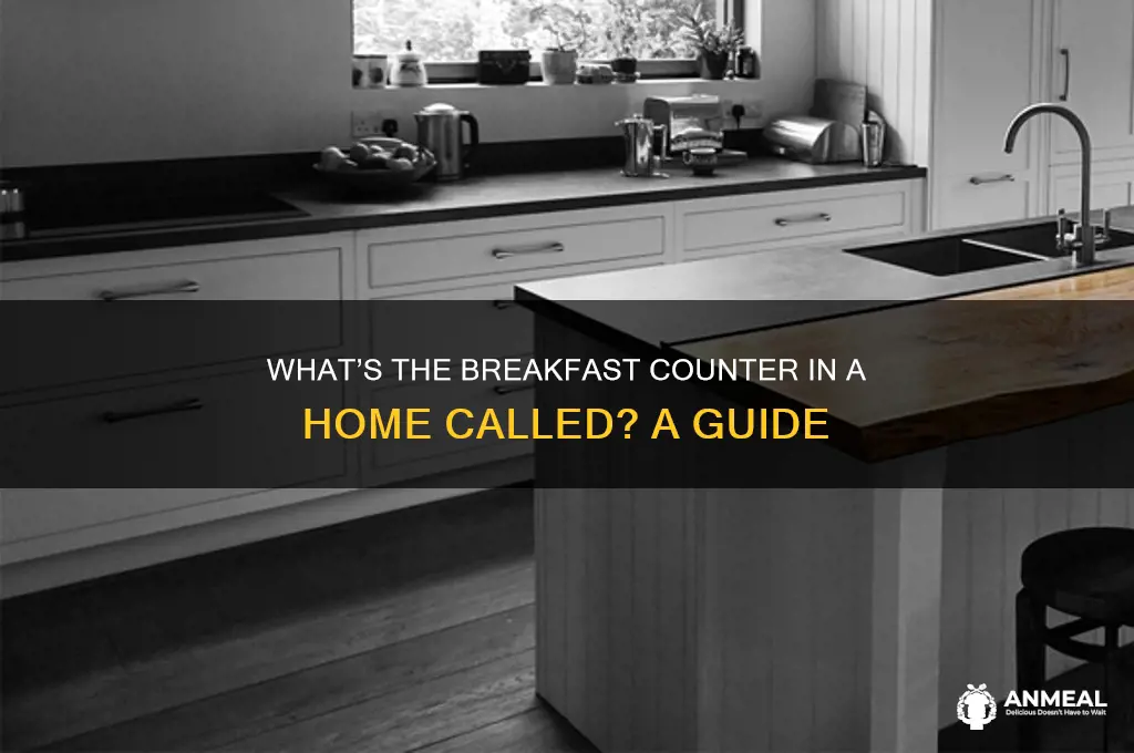 what is the breakfast counter in a home called