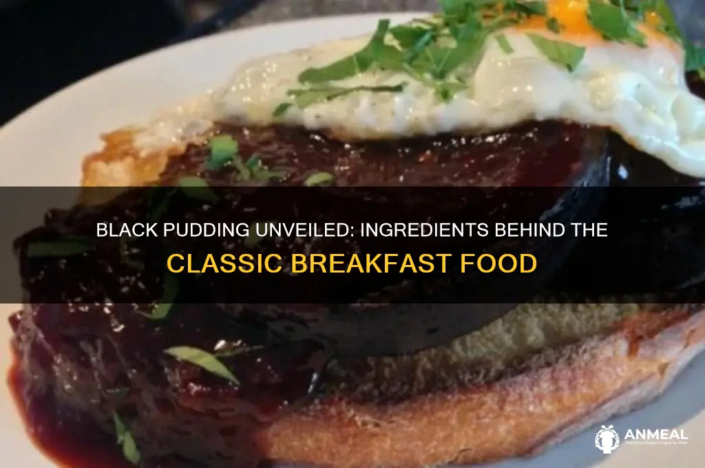 what is the breakfast food black pudding made of