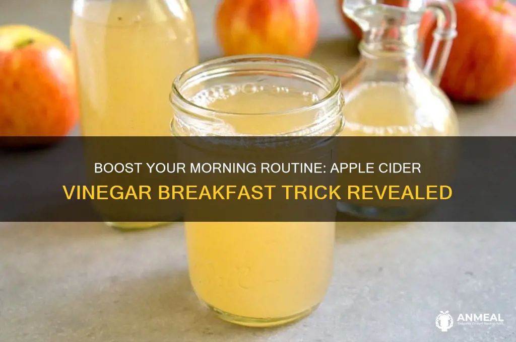 what is the breakfast trick with apple cider vinegar