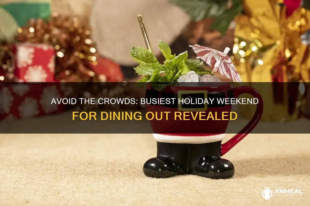 what is the busiest holiday weekend to go to dinner