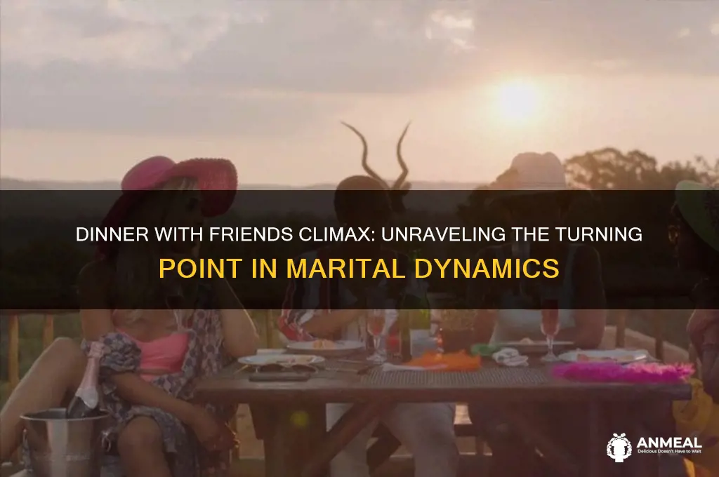 what is the climax of the play dinner with friends