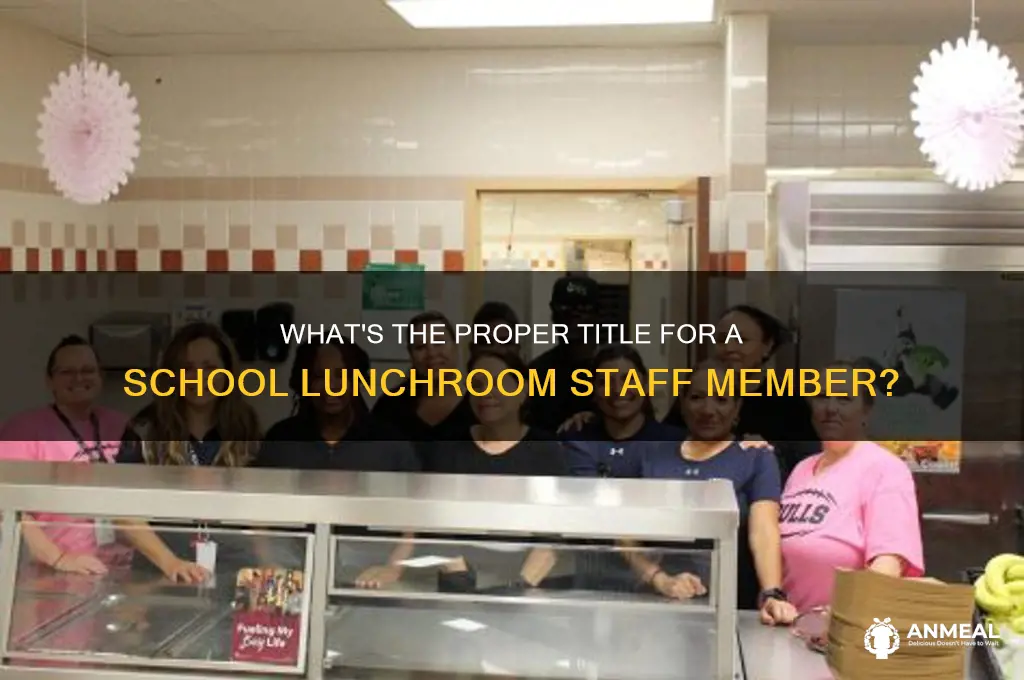 what is the correct name for a dinner lady