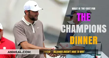 The Cost of the Champions Dinner: A Breakdown of Expenses