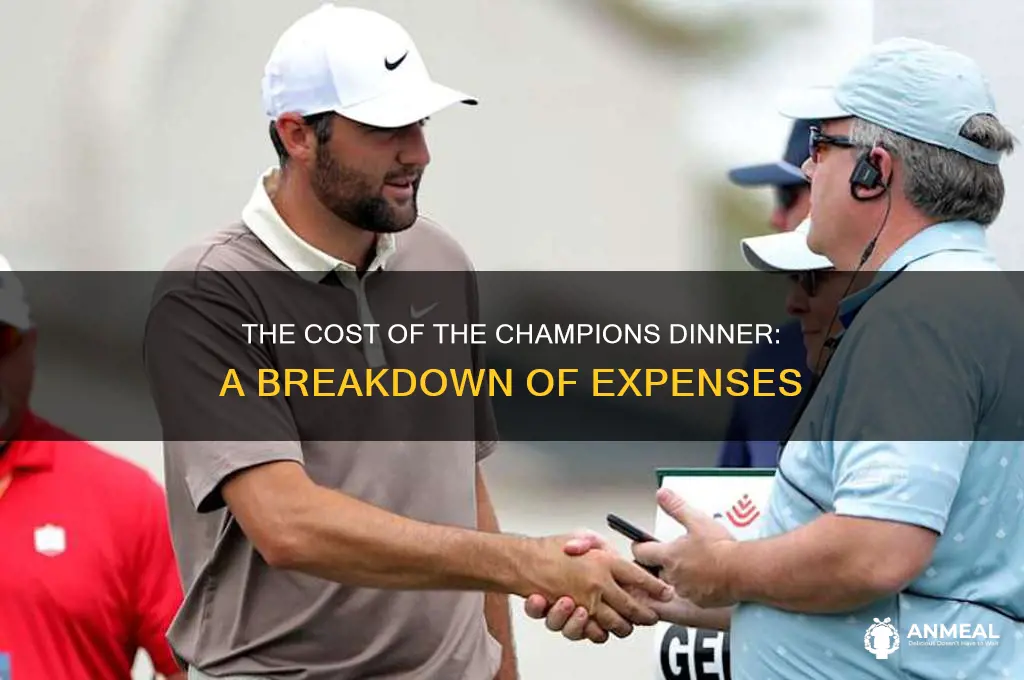 what is the cost for the champions dinner