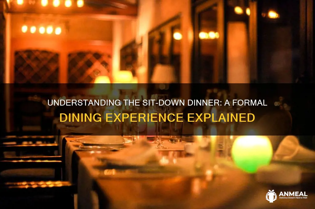 what is the definition of sit down dinner