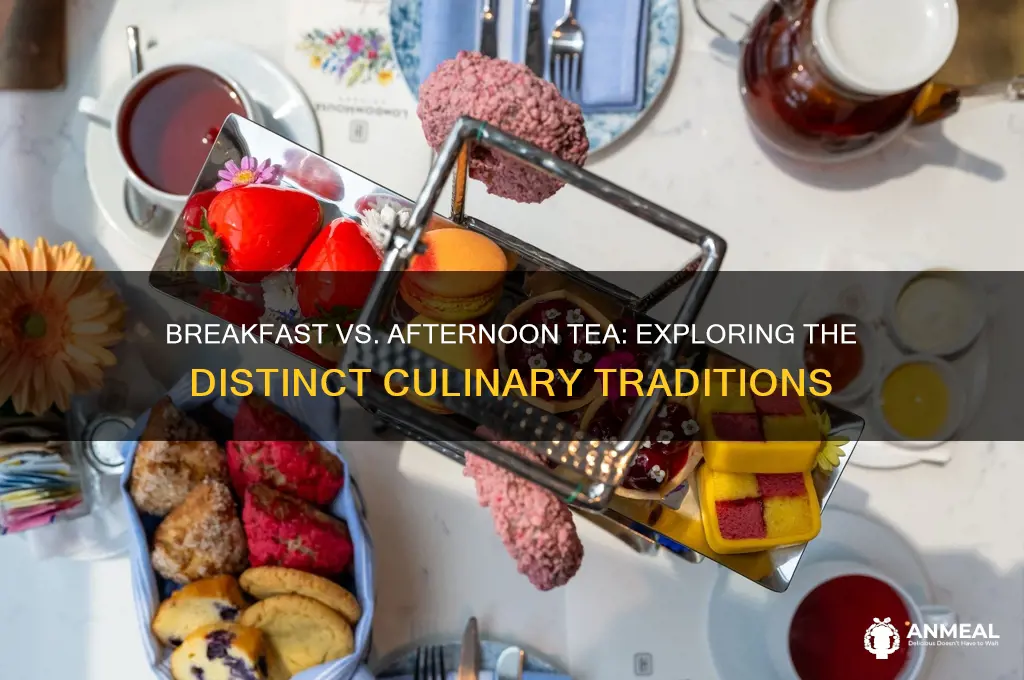 what is the difference between breakfast and afternoon tea