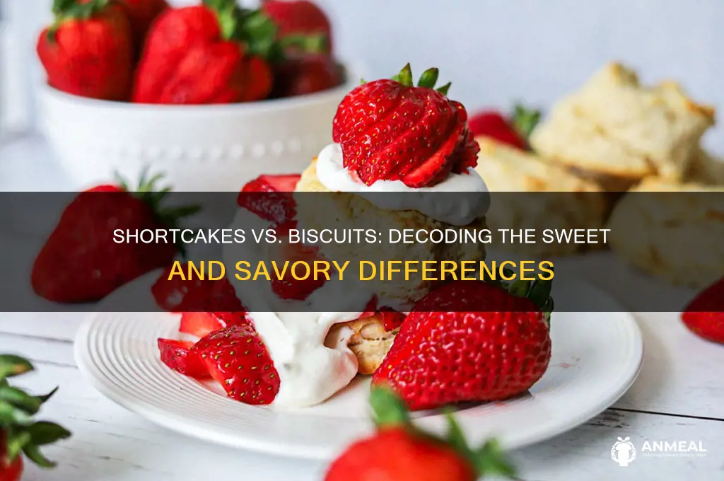 what is the difference between dessert shortcakes and dinner biscuits
