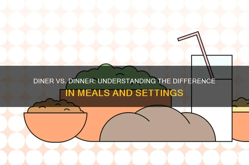 what is the difference between diner and dinner