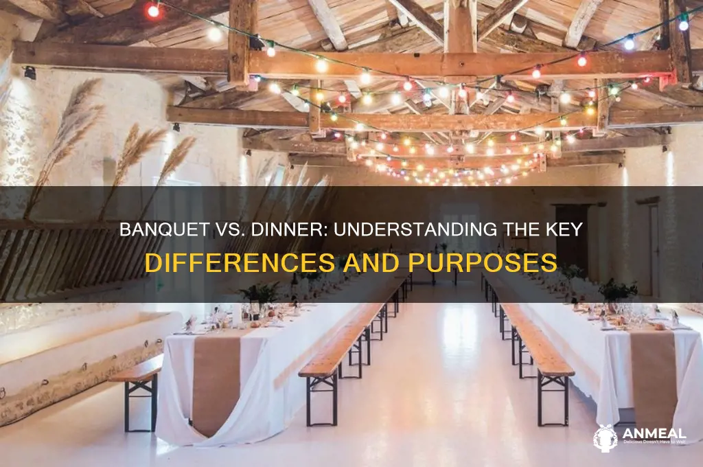 what is the difference in a banquet and a dinner