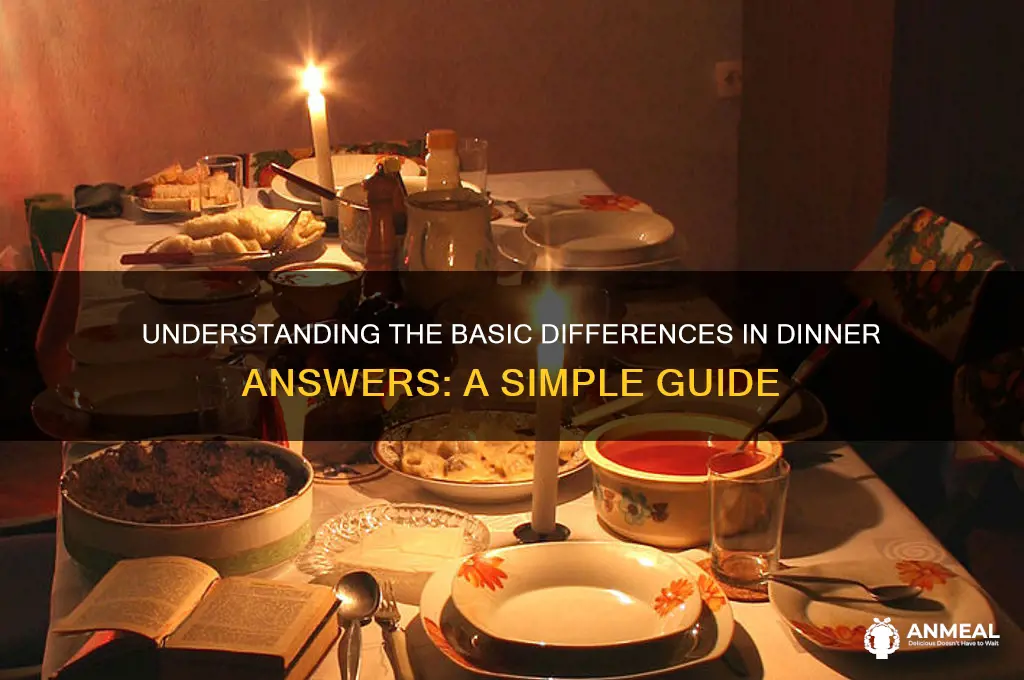 what is the differency in dinner answers basic