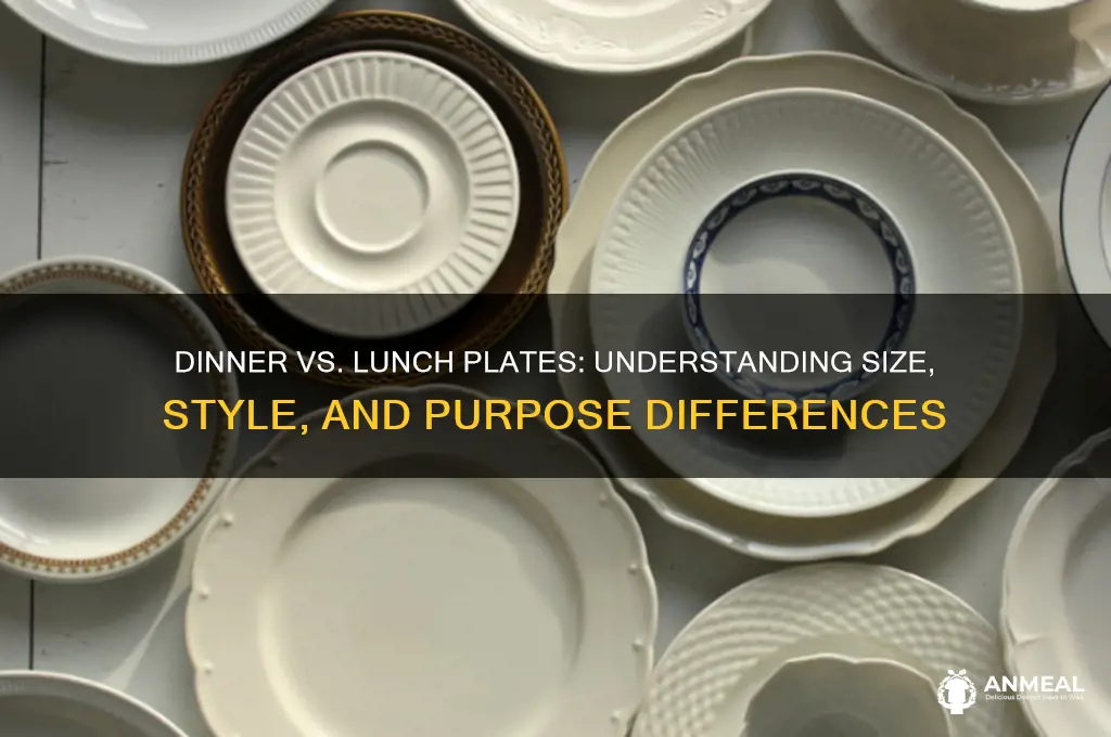 what is the differennce between dinner and lunch plates