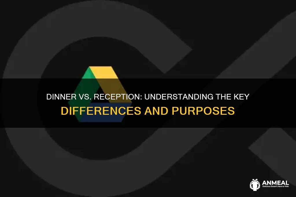 what is the different between a dinner and a reception