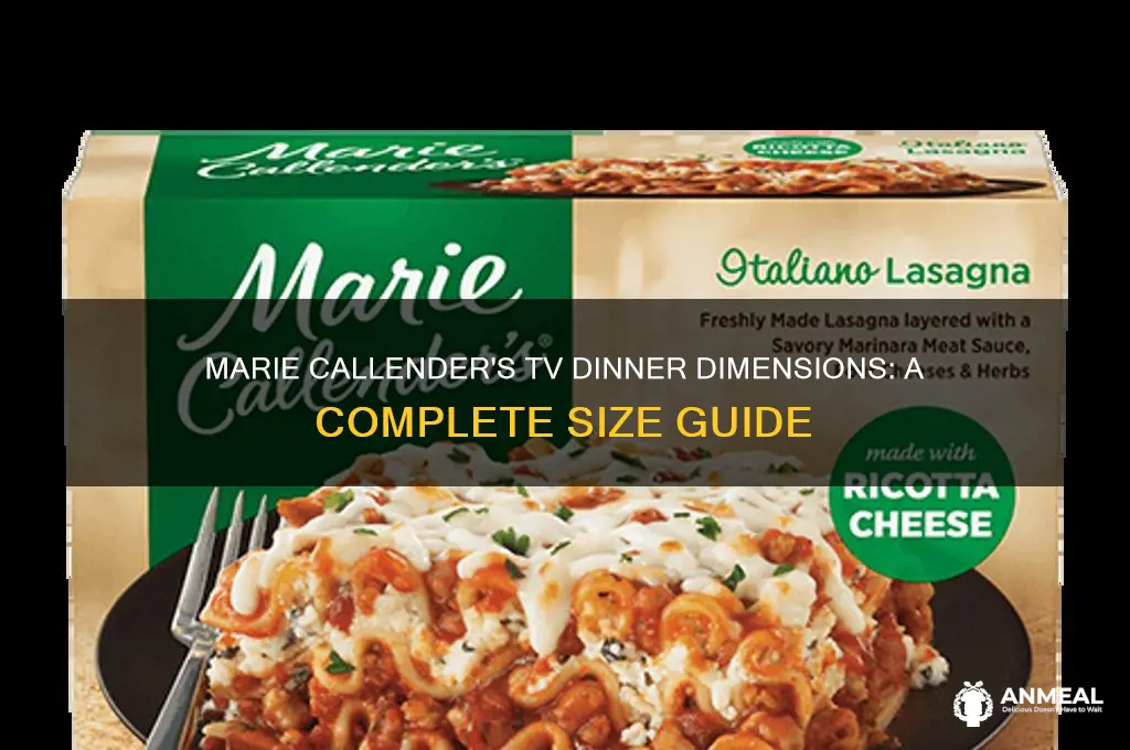 what is the dimension of marie callender