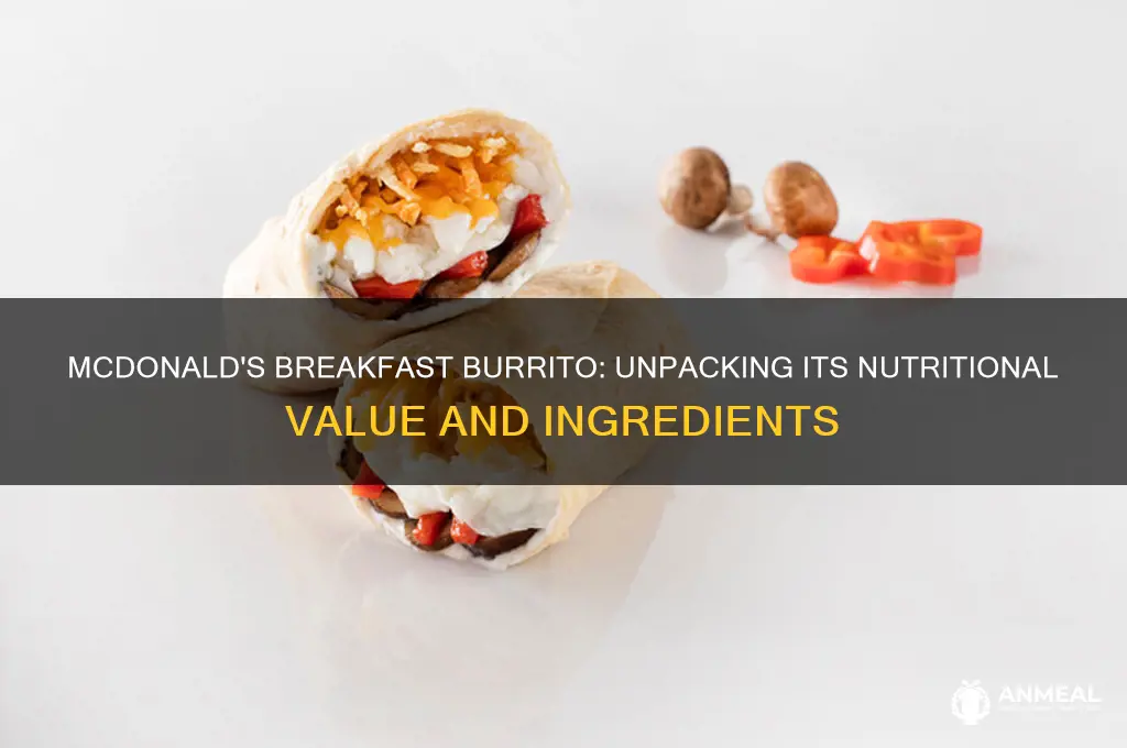 what is the food value of mcdonnal