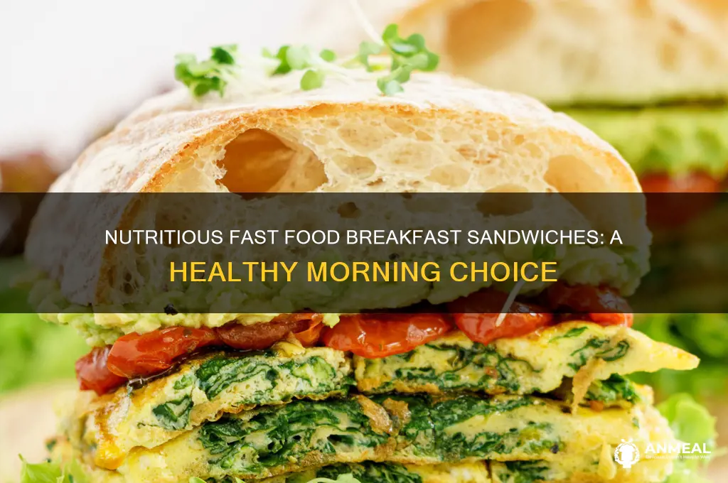 what is the healthiest breakfast fast food sandwich