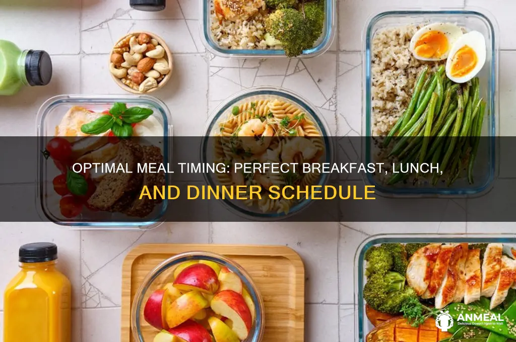 what is the ideal time for breakfast lunch and dinner