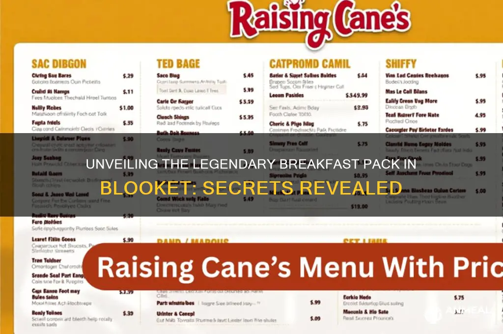 what is the legendary in the breakfast pack in blooket