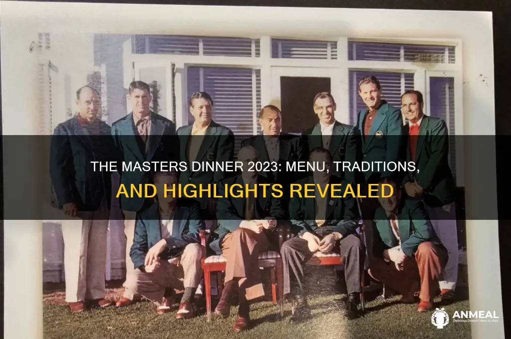 what is the masters dinner this year