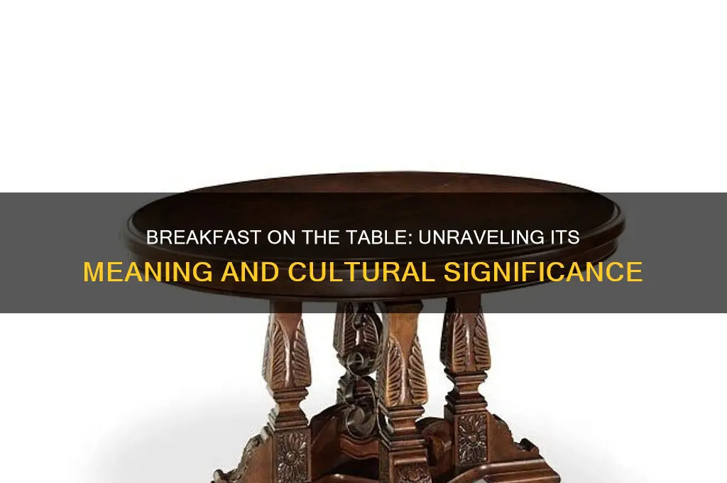 what is the meaning of breakfast on the table
