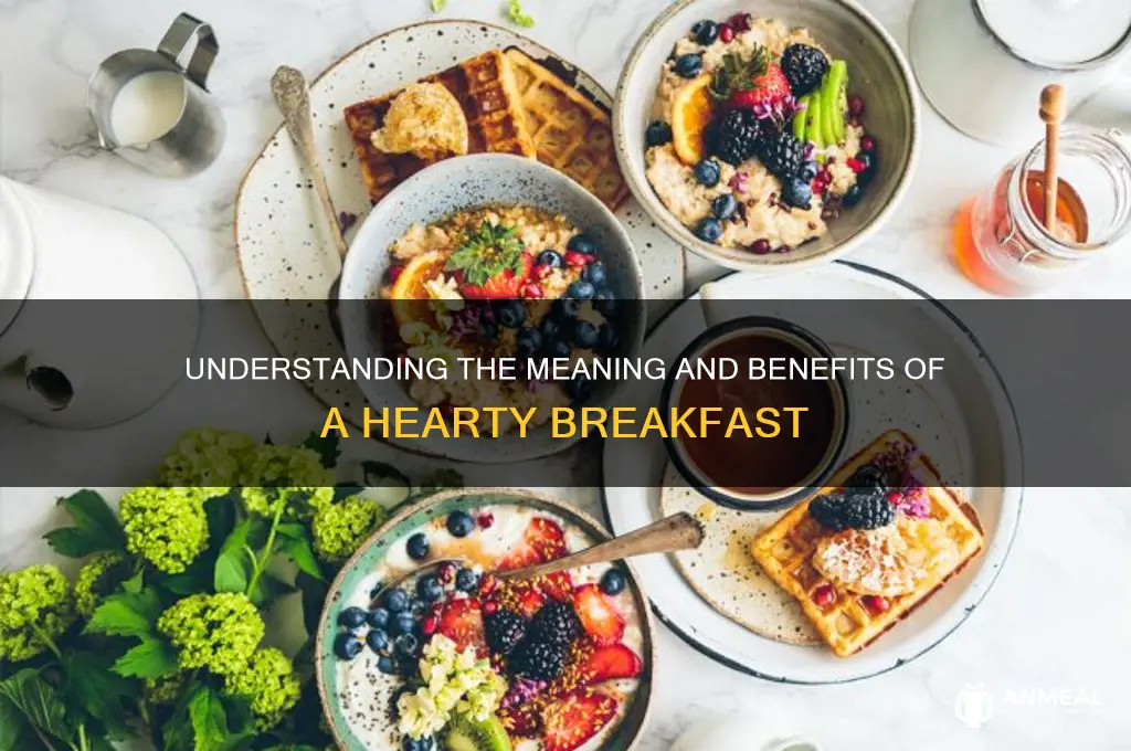 what is the meaning of hearty breakfast