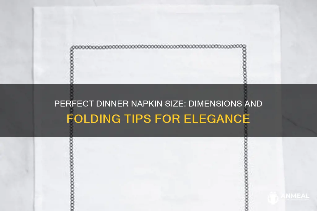what is the measurements of a dinner napkin