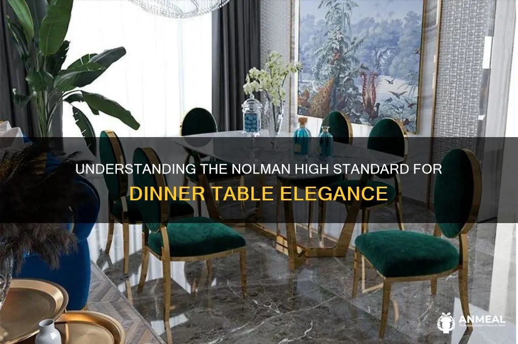 what is the nolman high for a dinner table