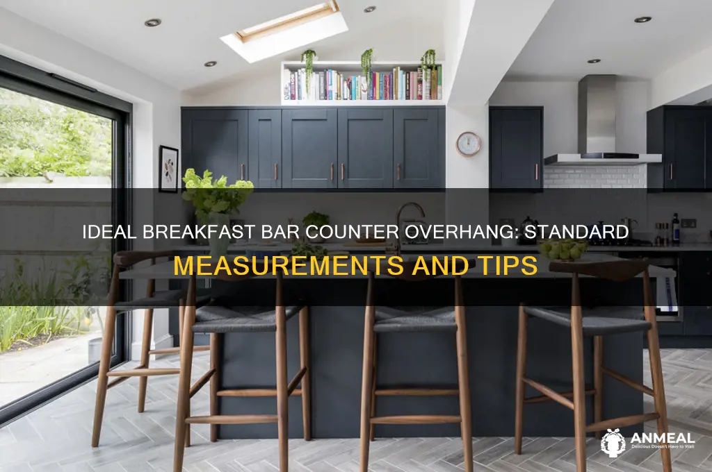 what is the normal counter overhang for breakfast bar