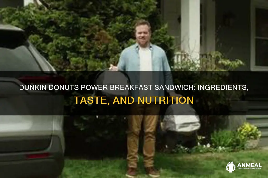 what is the power breakfast sandwich at dunkin donuts
