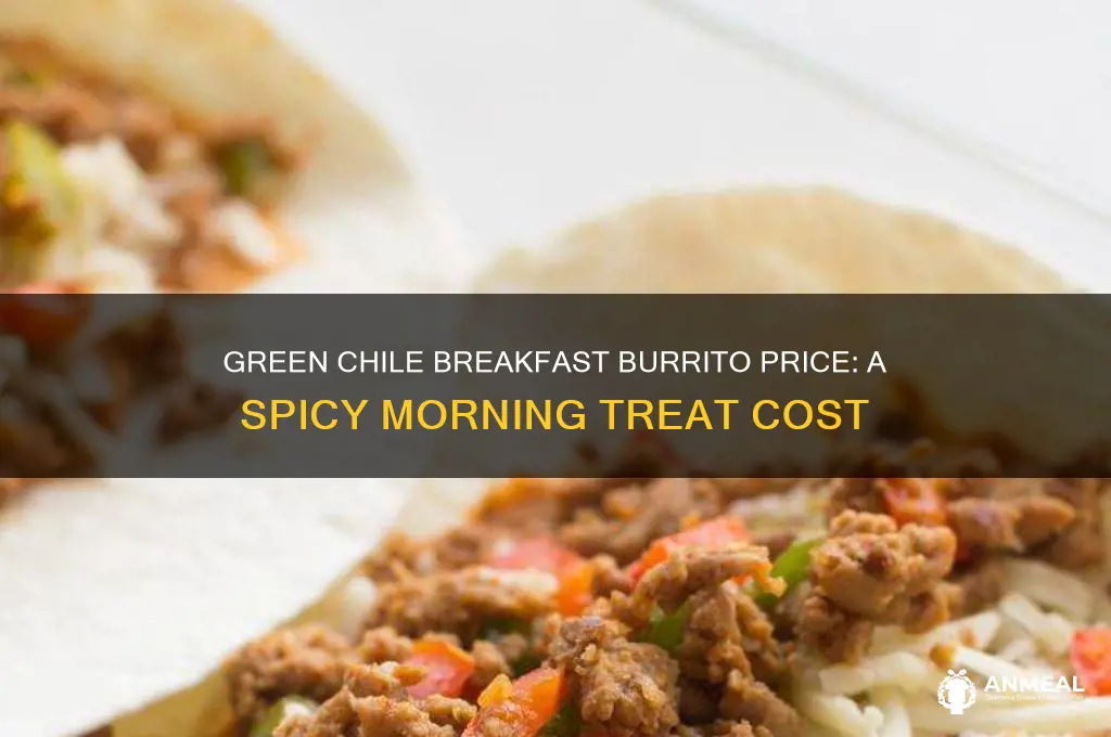 what is the price of the green chile breakfast burrito