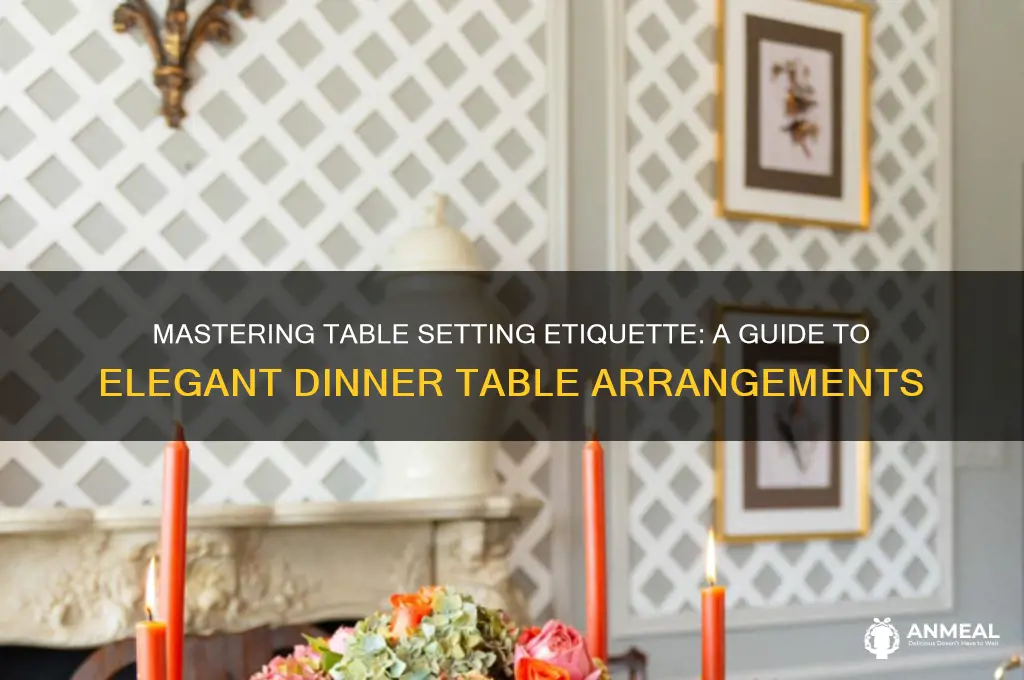 what is the proper way to set a dinner table