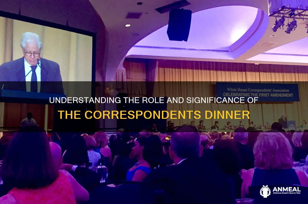 what is the purpose of the correspondents dinner