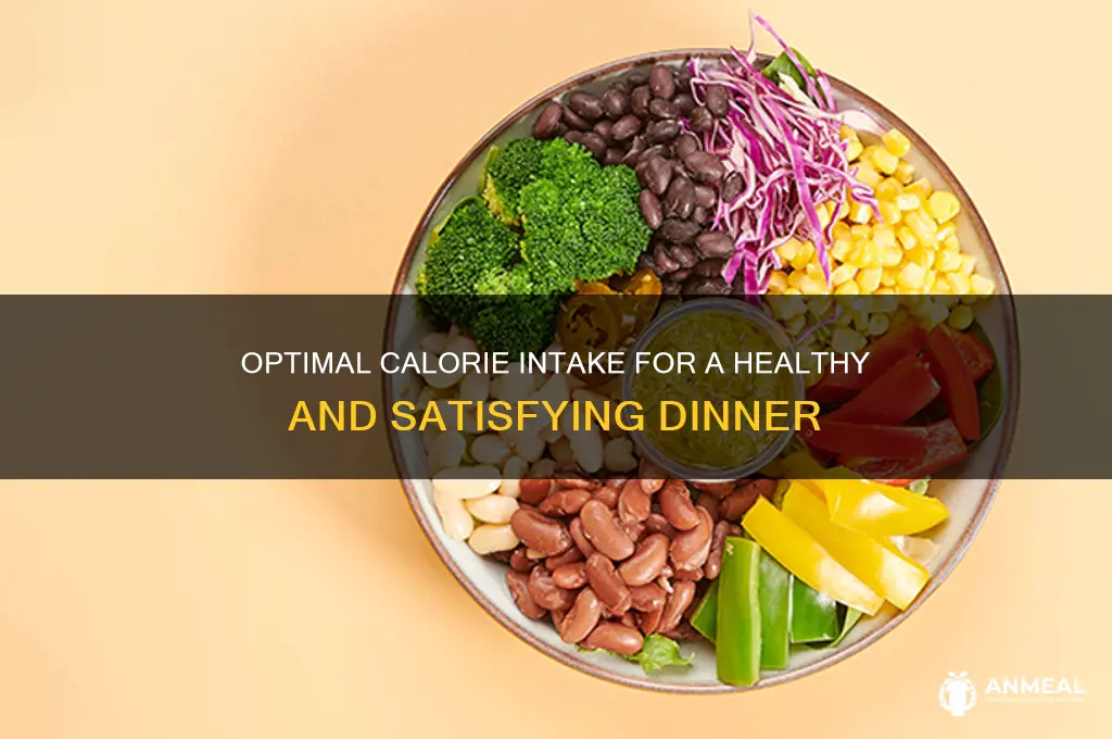 what is the recommended amount of calories for dinner