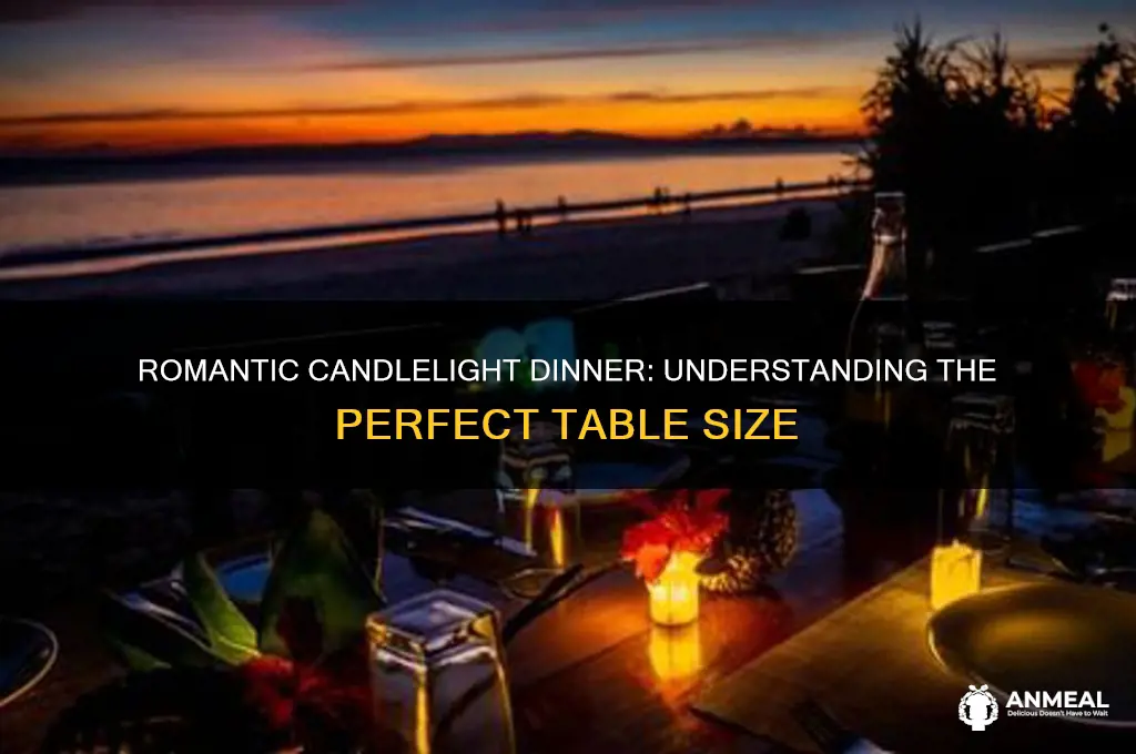 what is the size of candle light dinner