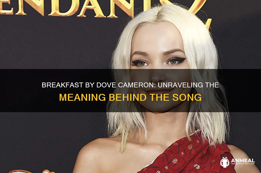 what is the song breakfast by dove cameron about