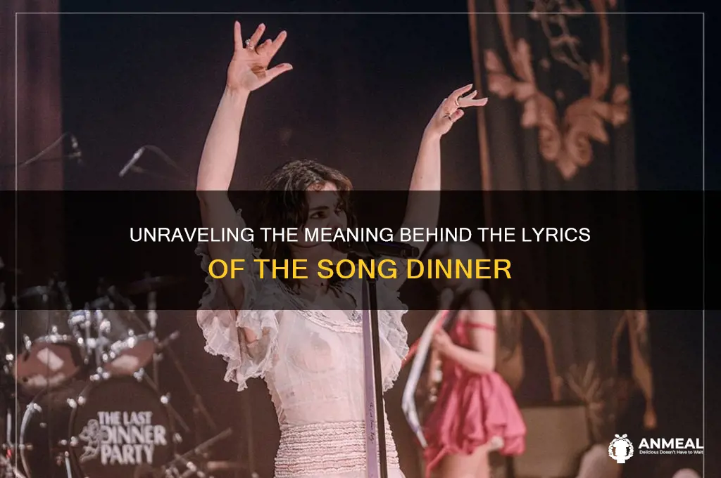 what is the song dinner about