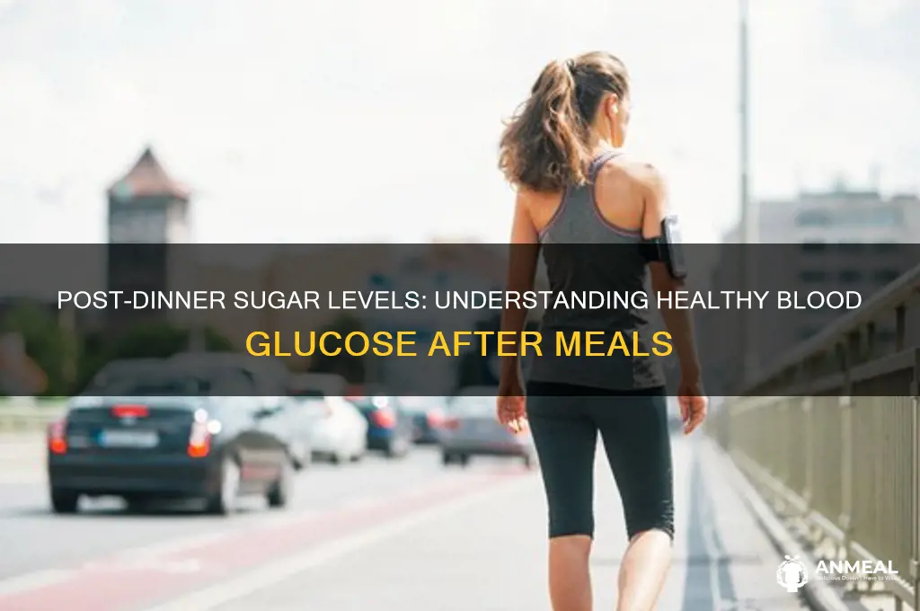 what is the sugar level after dinner