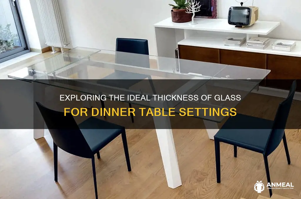 what is the thickness of glass on the dinner table