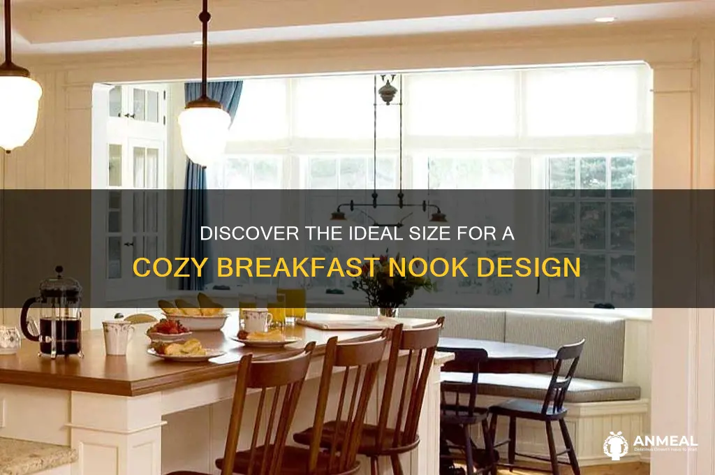 what is the typical size of a breakfast nook