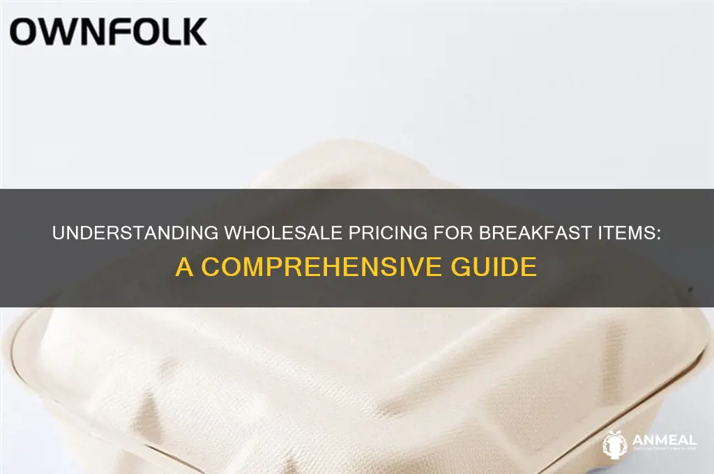 what is the wholesale price for breakfast