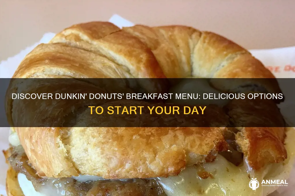 what kind of breakfast does dunkin donuts