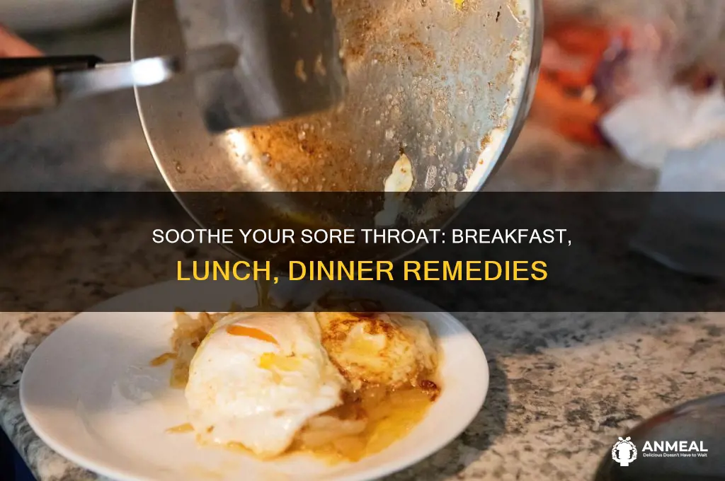 what kind of food helps sore throat dinner lunch breakfast