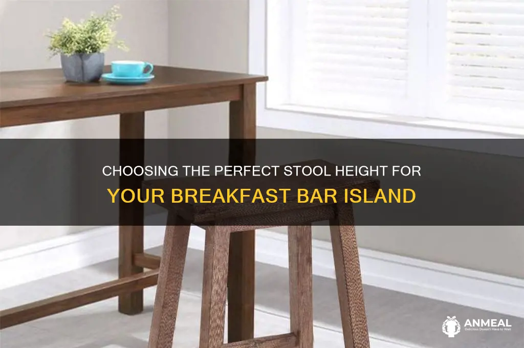 what kind of stool height is breakfast bar island