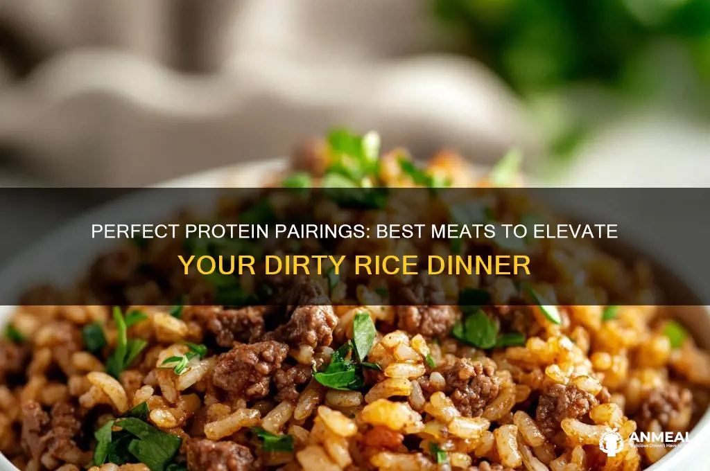 what meat goes well with dirty rice for dinner