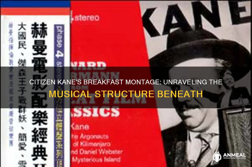 what musical structure underscores the breakfast montage in citizen kane