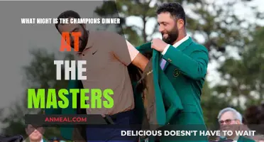 When is the Champions Dinner at the Masters Tournament?